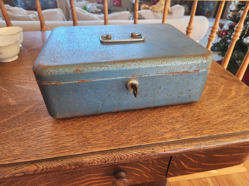 Metal strong box with - strong,