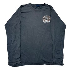 Weird Fish T-Shirt Long Sleeve Crew Neck Regular Casual Black Mens Large