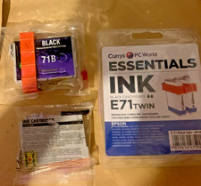 4 Compatible ink Cartridges Epson T0711 TO713 Black Magenta & 2x pro jet refills