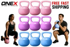 Weights - Rubber Kettlebells 4-6kg Multi Gym, Gym Equipment – Muscle Squads 1X