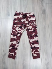 Nike Camo Tech Fleece Women size M Burgundy Jogger  Tracksuit Pant