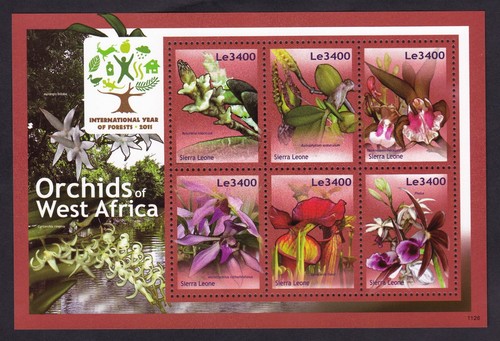 2011 orchids stamp sheet year - stamp,