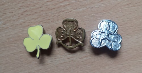 Three vintage girl guide - girl, pin
