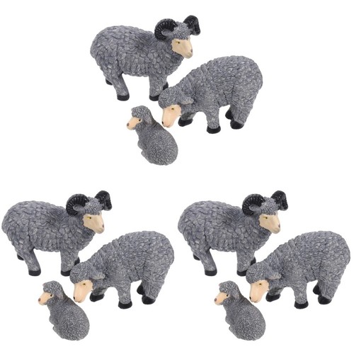 9pcs durable resin sheep and - sheep,