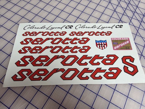 Sticker decal set fits serotta - fits,