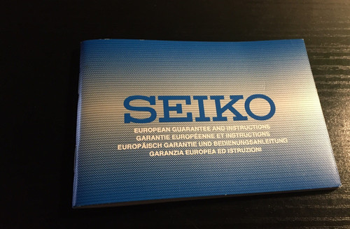 Seiko watch warranty booklet - seiko,