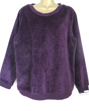 WOMEN'S PRIMARK PURPLE SOFT FLEECE CASUAL  TOP size M 12 - 14