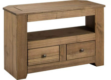Amersham 2 Drawer TV Unit - Dark Pine | Wooden Media Stand Cabinet Living Room