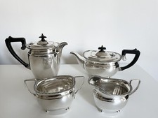 Antique ELKINGTON & CO Silver Plated Teapot, Coffee Pot, Sugar Bowl & Milk Jug