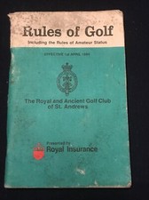 Rules of Golf Handbook. 1984