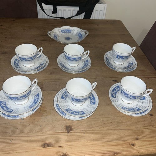 Coalport revelry blue tea - coalport,