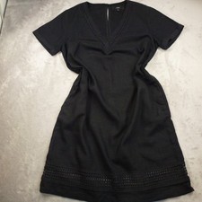 NEXT WOMENS BLACK LINEN MIX