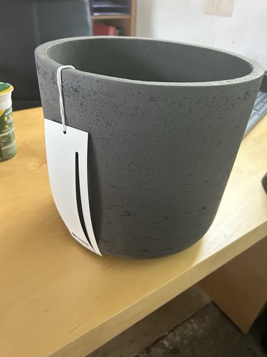 Pair fibre clay pots bnib - clay,