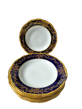 5 Weimar porcelain plates D