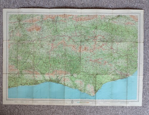 Bartholomews vintage cloth map - vintage,