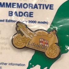 RNLI 2002 Isle of Man Tourist Trophy IOM TT Motorcycle Races badge (Manx)