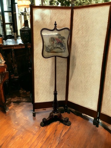 Victorian mahogany pole - victorian,