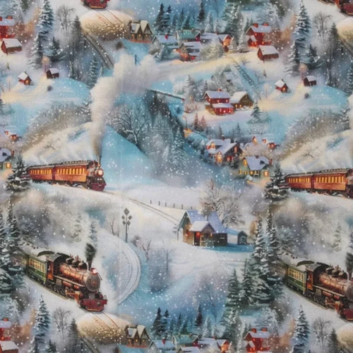 Christmas winter snow train - christmas,