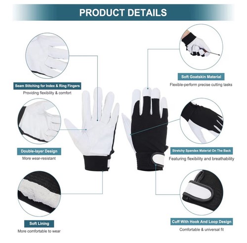Goatskin leather work - goatskin, gloves