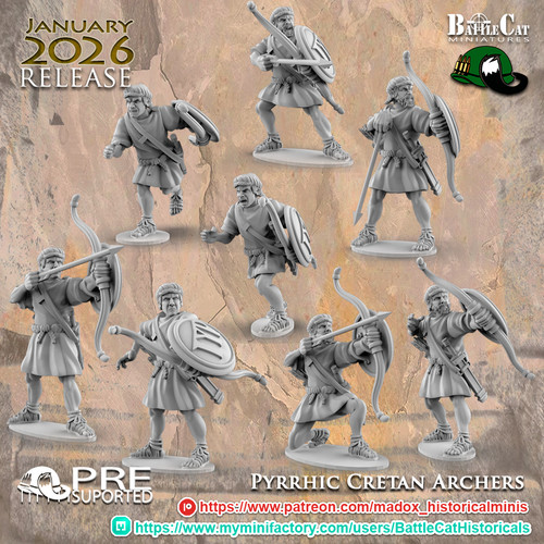 28mm pyrrhic cretan archers - cretan,