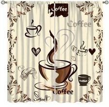Coffee Curtains Hand-Painted
