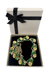 Very Rare Vintage 1960s Exquisite Birthday Series Necklace Primrose February
