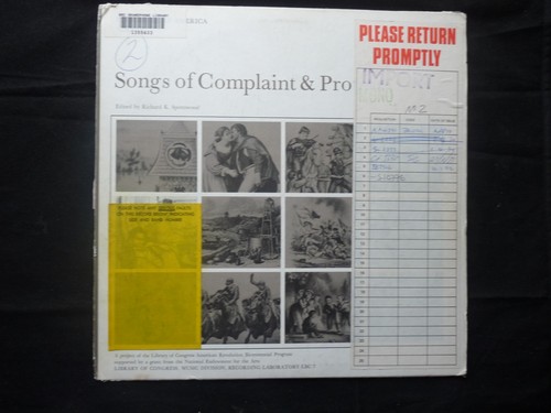 Various songs complaint and - of,