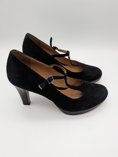 Clarks softwear black suede - clarks,