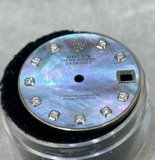 Rolex Ladies MidSize Datejust Custom Dark MOP Diamond Dial 68274 68279 178279