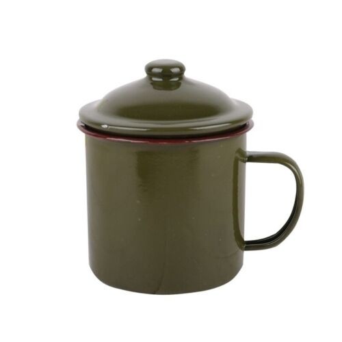 Armygreen enamel mug vintage - armygreen,