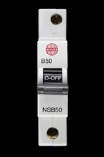 WYLEX 50 AMP CURVE B 6kA MCB