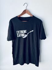 SLEAFORD MODS  ‘EXTREME EATING’ T-SHIRT.  BLACK.  LARGE.