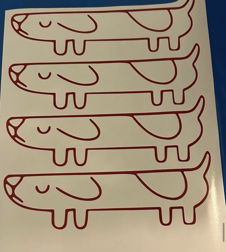 Bluey long dog vinyl sticker - dog,