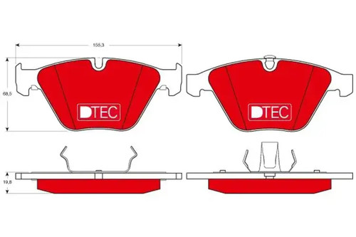 Brake pads gdb1498dte trw for - brake,