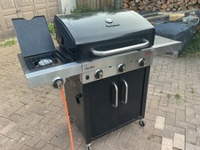 Gas BBQ with Side Burner Black