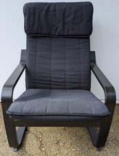 IKEA POANG ARMCHAIR IN BLACK -