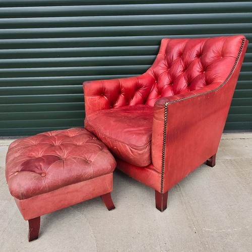 Red tetrad chesterfield - red,