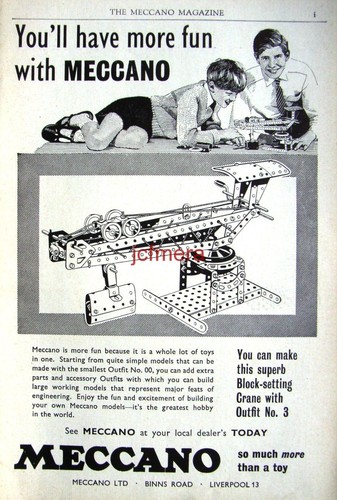 1959 meccano construction sets - meccano,