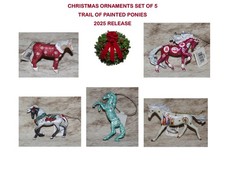 TRAIL OF PAINTED PONIES~Christmas 2025~Set of 5 ornaments~In Stock~Brand New~