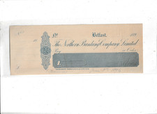 NORTHERN  BANKING  COMPANY  UNUSED  CHEQUE   189-  BELFAST