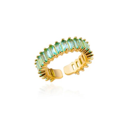 Crystal square ring mens - crystal,