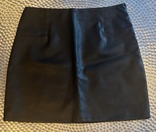 Primark Black Faux Leather Skirt Size 12