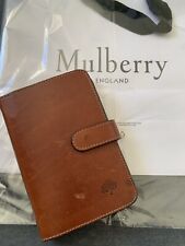 MULBERRY Tan Leather Pocket Organiser Filofax Notebook Agenda &  Gift Bag