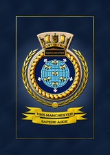 HMS MANCHESTER FRAMED SHIPS