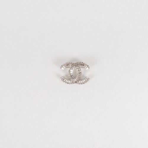 Chanel silver crystal - silver, cc