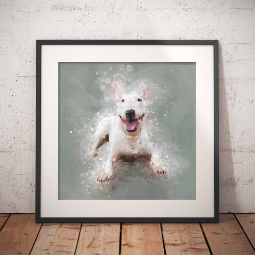English bull terrier print - terrier, |