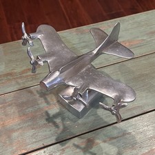 Vintage Chrome Metal Airplane