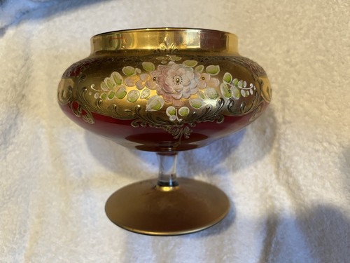 Vintage ruby large bowl - bowl, glass