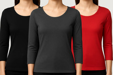 Ladies Plain Scoop Neck Top