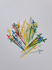 Large Bundle Vintage Cocktail Swizzle Sticks 1960s/70s Retro Swords, Reusable
